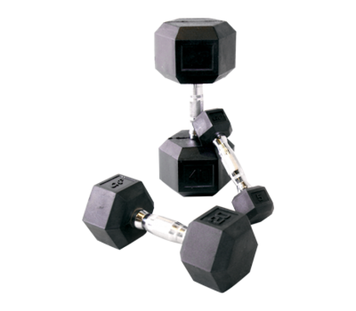 Picture of RUBBER COATED DUMBBELLS W/ ERGONOMIC HANDLES